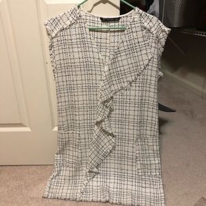 Zara black and white tunic tweed